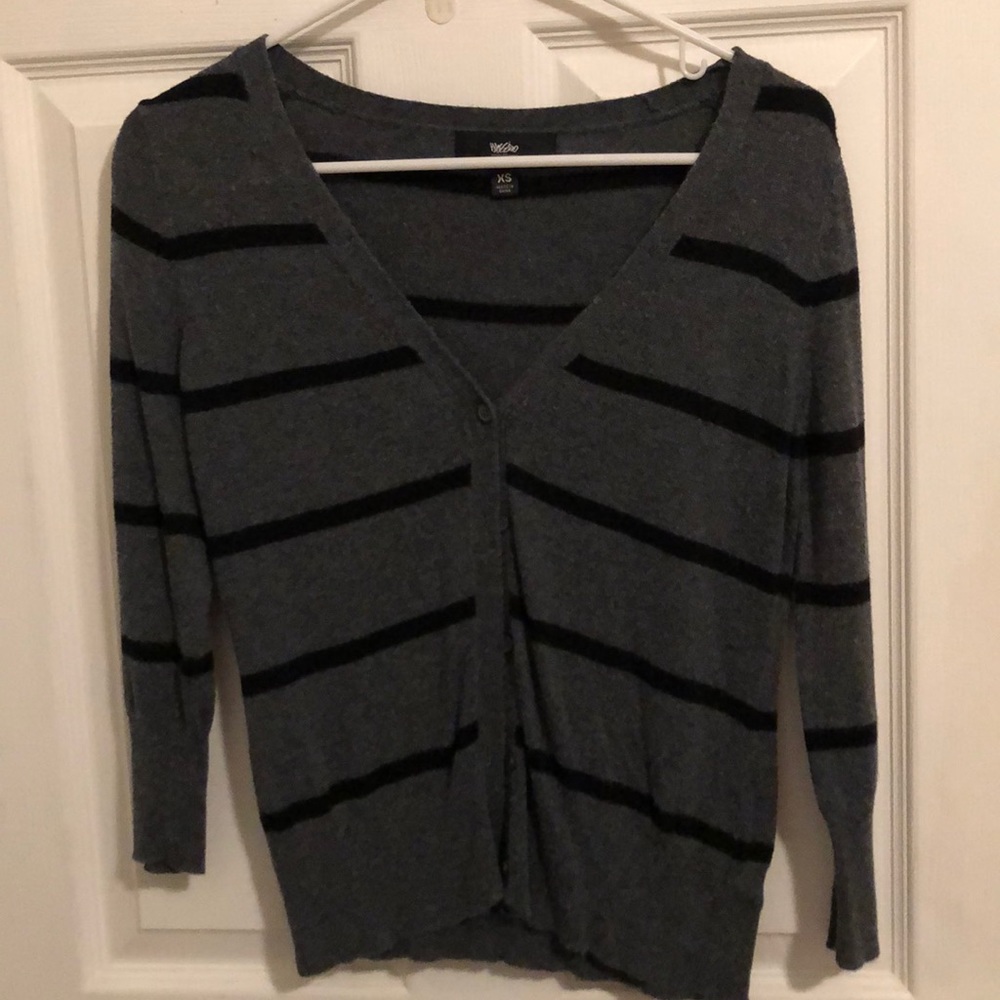 Dark Grey and Black Cardigan